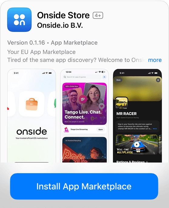 Complete - by tapping "Install App Marketplace"