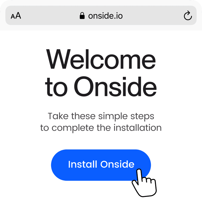 Tap Install Onside